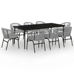 Set Mobili da Pranzo da Giardino 9 pz Antracite 3099256