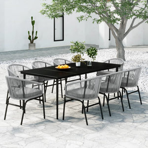 Set Mobili da Pranzo da Giardino 9 pz Antracite 3099256