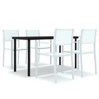 Set Mobili da Pranzo per Giardino 5 pz Bianco 3099259