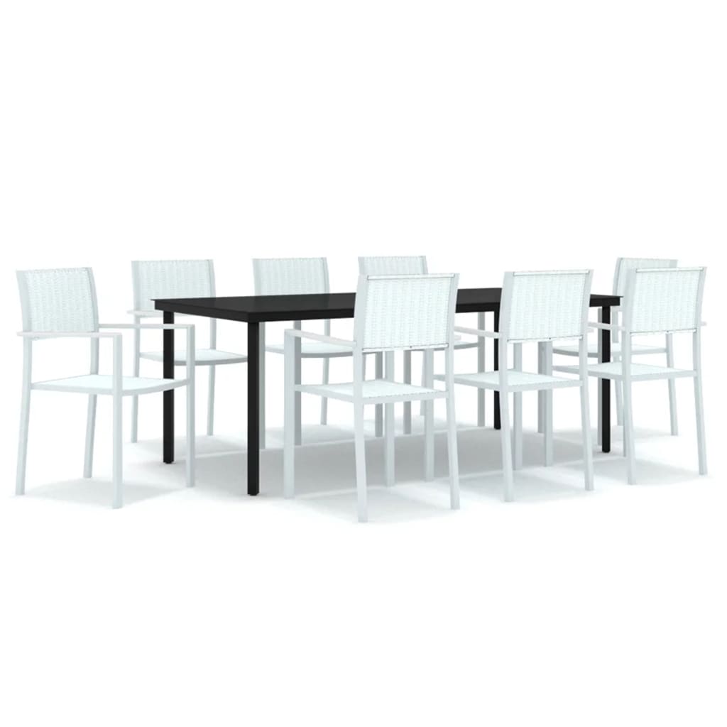 Set da Pranzo da Giardino 9 pz Bianco 3099262