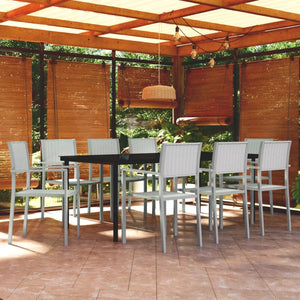 Set da Pranzo da Giardino 9 pz Bianco 3099262