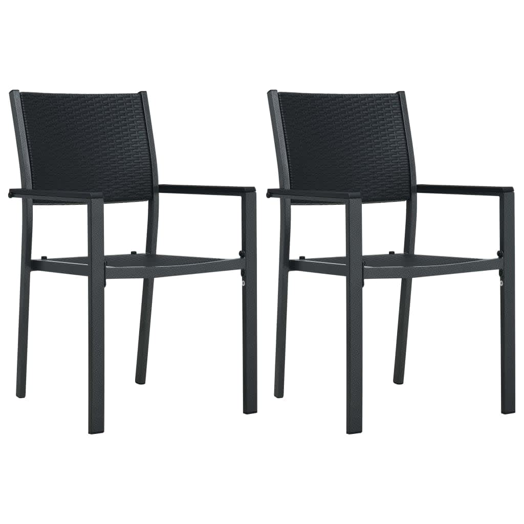 Set Mobili da Pranzo per Giardino 3 pz Nero 3099263