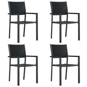 Set Mobili da Pranzo per Giardino 5 pz Nero 3099265