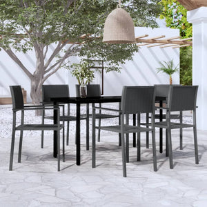 Set da Pranzo da Giardino 7 pz Nero 3099266