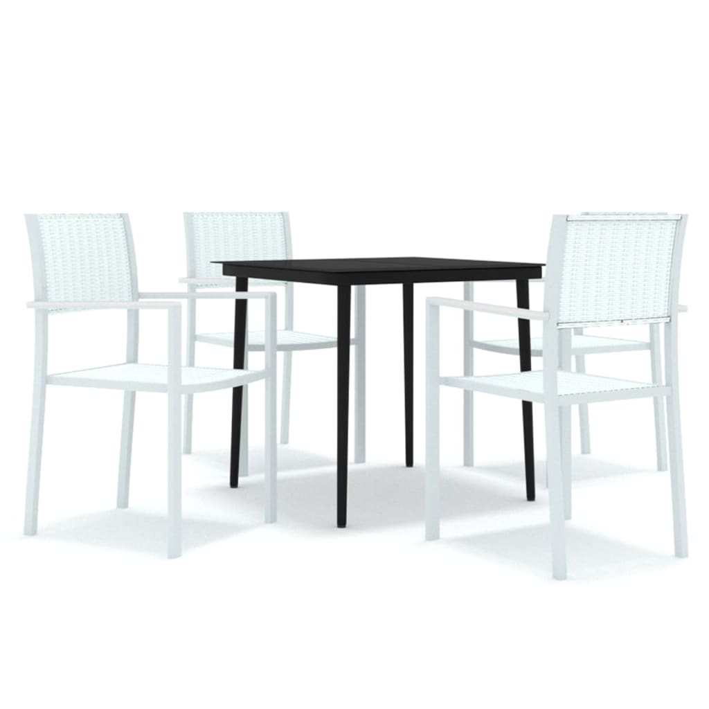 Set Mobili da Pranzo per Giardino 5 pz Bianco 3099270