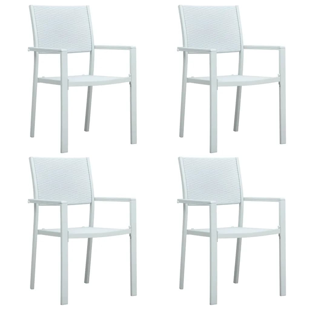 Set Mobili da Pranzo per Giardino 5 pz Bianco 3099270