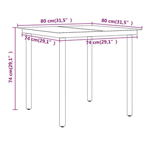 Set da Pranzo da Giardino 5 pz con Cuscini Nero cod mxl 39849