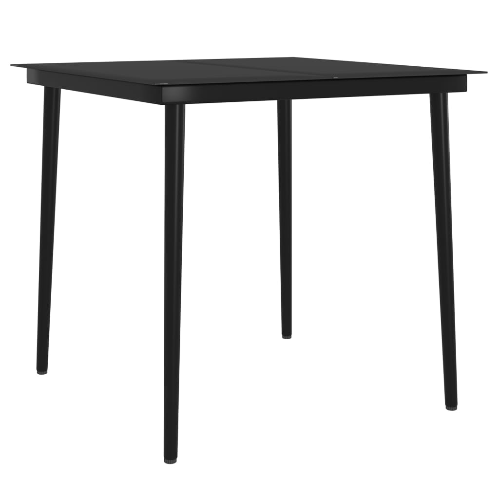 Set da Pranzo da Giardino 3 pz con Cuscini Nero 3099305