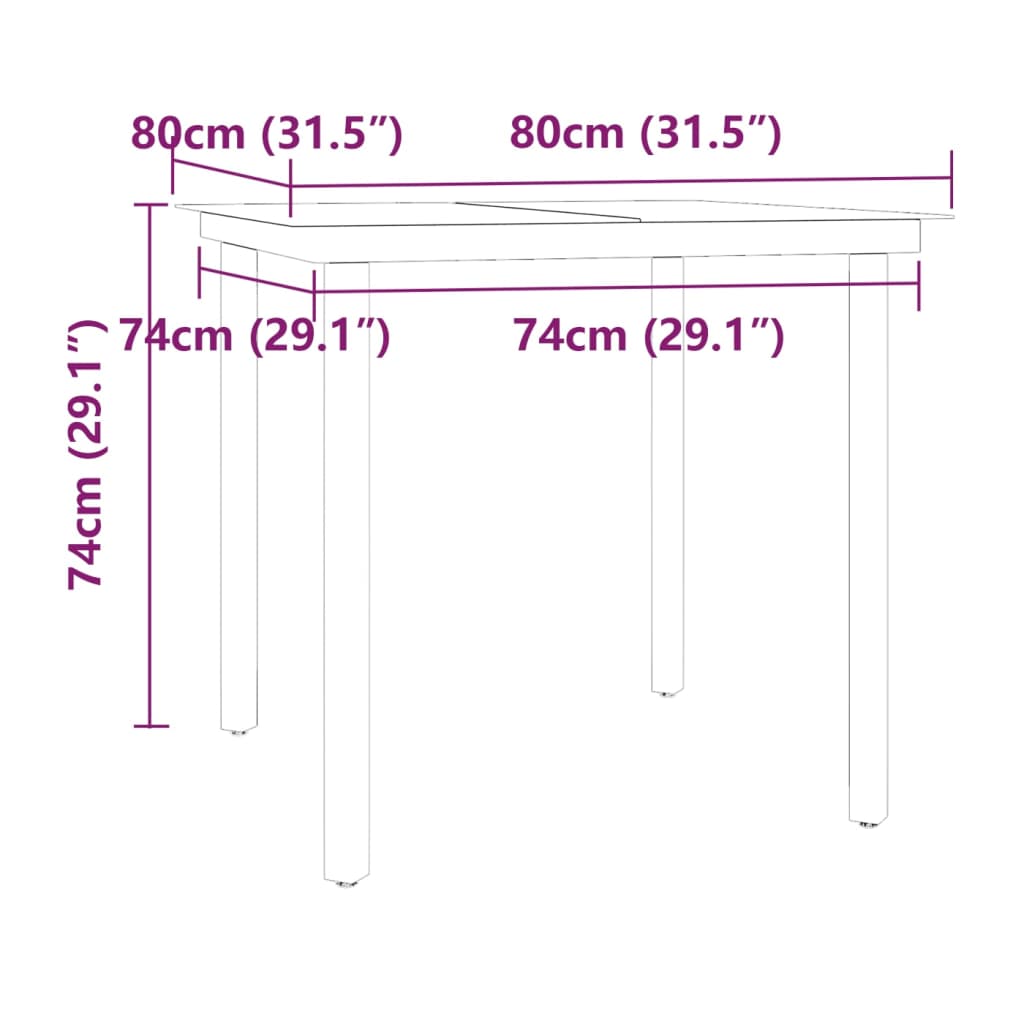 Set da Pranzo da Giardino 5 pz con Cuscini Nero cod mxl 39838