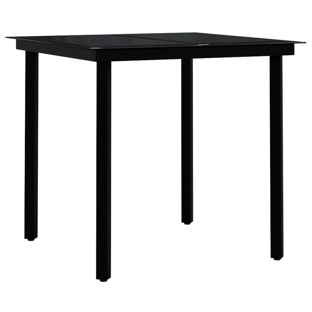 Set Mobili da Pranzo per Giardino 5 pz Nero 3099378