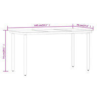 Set da Pranzo per Giardino 5 pz con Cuscini Marrone e Nero cod mxl 42243