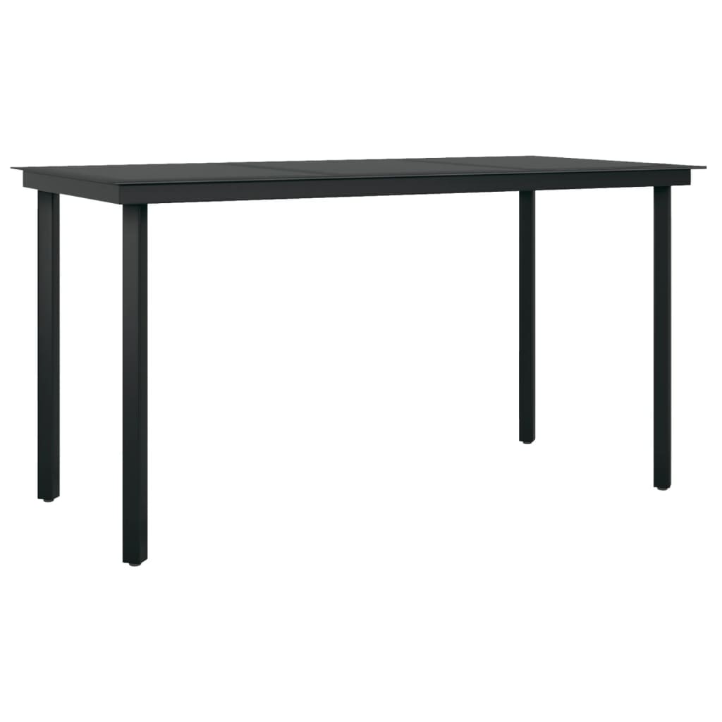 Set Mobili da Pranzo per Giardino 5 pz Grigio e Nero 3099391