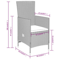 Set da Pranzo da Giardino Beige 5 pz con Cuscini cod mxl 39852