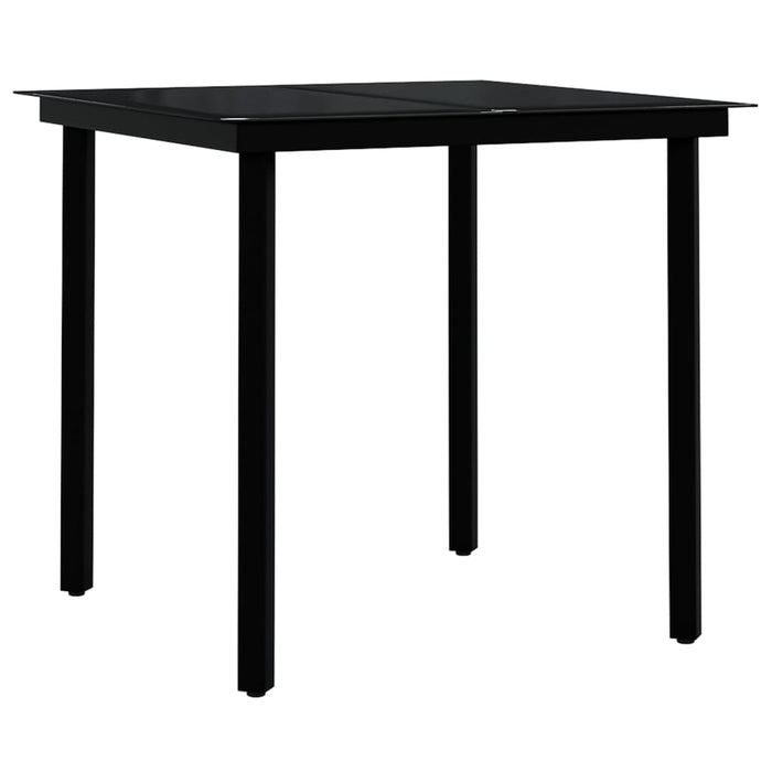 Set da Pranzo da Giardino 5 pz con Cuscini Nero 3099480