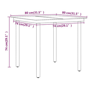 Set da Pranzo per Giardino 3 pz con Cuscini Nero 3099529