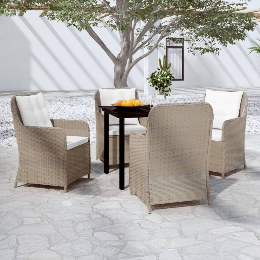 Set Mobili da Pranzo per Giardino 5 pz Marrone 3099554