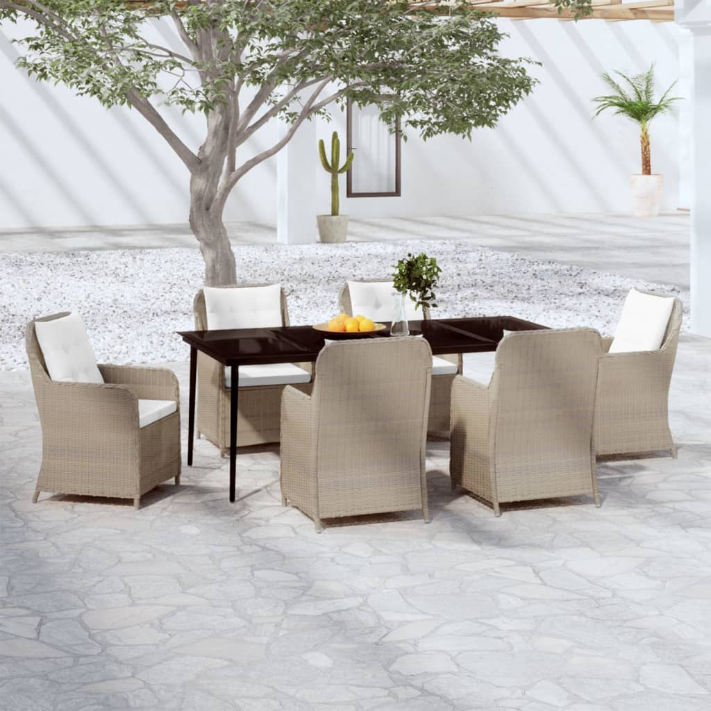 Set Mobili da Pranzo per Giardino 7 pz Marrone 3099569