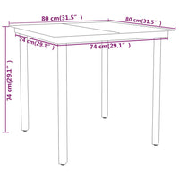 Set Mobili da Pranzo per Giardino 3 pz Nero cod mxl 39369