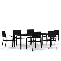 Set da Pranzo da Giardino 7 pz Nero 3099581