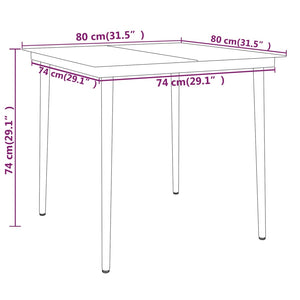 Set Mobili da Pranzo per Giardino 3 pz Nero cod mxl 39374