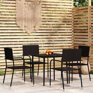 Set Mobili da Pranzo da Giardino 5 pz Nerocod mxl 117414