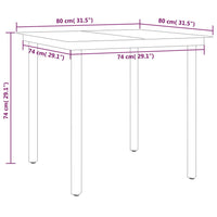 Set Mobili da Pranzo per Giardino 3 pz Nero 3099601