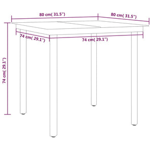 Set Mobili da Pranzo per Giardino 3 pz Nero 3099601