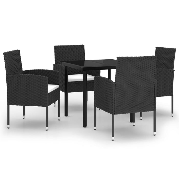 Set da Pranzo da Giardino 5 pz Nero 3099602