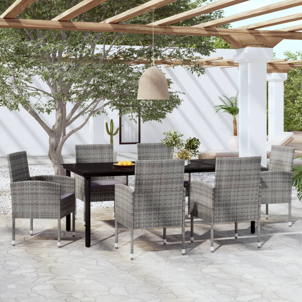 Set da Pranzo da Giardino 7 pz Antracite 3099611