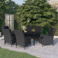 Set Mobili da Pranzo per Giardino 7 pz Grigio Scuro cod mxl 47371