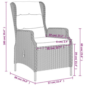 Set Mobili da Pranzo per Giardino 9 pz Grigio Scuro 3099642