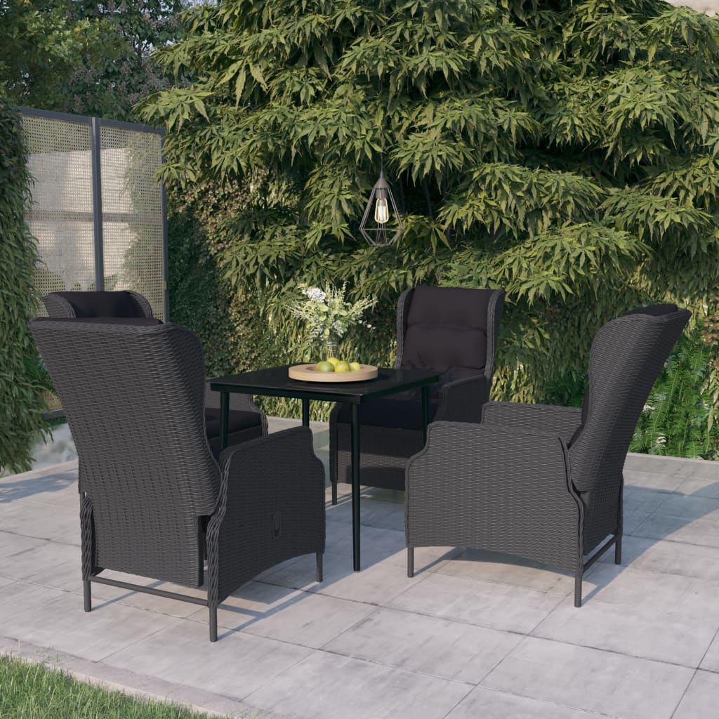 Set da Pranzo da Giardino 5 pz Grigio Scuro 3099656