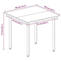 Set da Pranzo da Giardino 5 pz e Cuscini in Polyrattan Nero