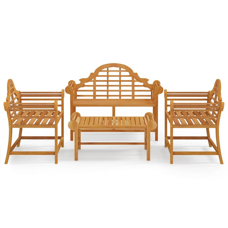 Set Salotto per Giardino 4pz Legno Massello di Teak 3100779