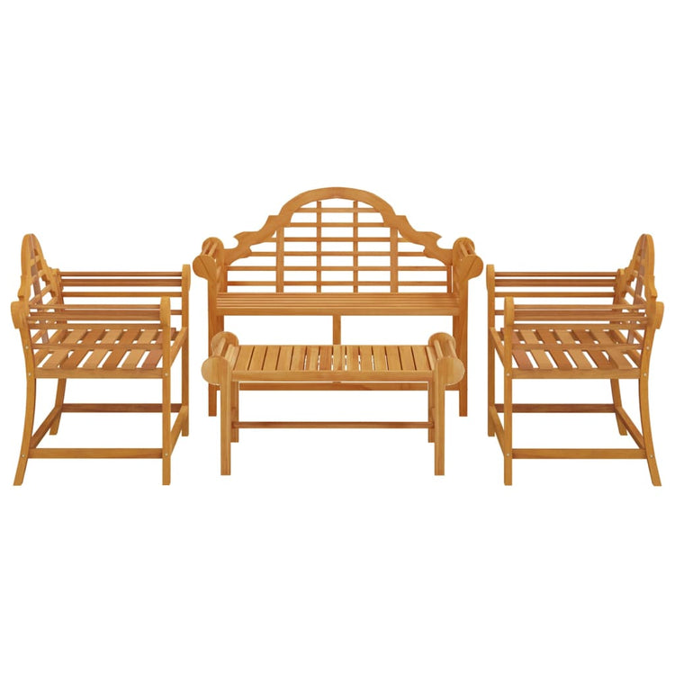 Set Salotto per Giardino 4pz Legno Massello di Teak 3100779