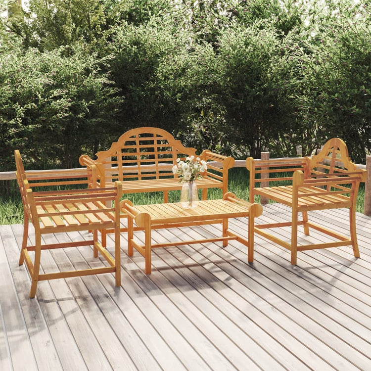 Set Salotto per Giardino 4pz Legno Massello di Teak 3100779