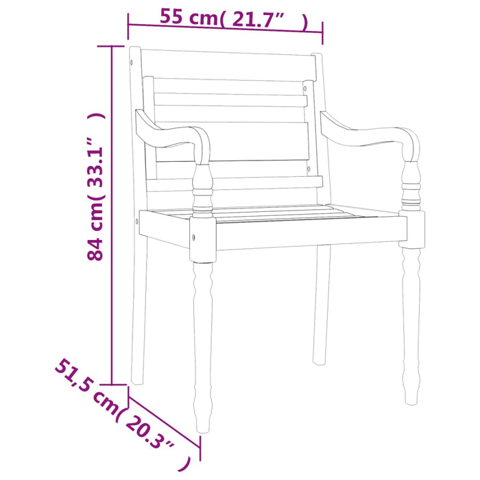 Set Salotto per Giardino 4pz Legno Massello di Teak 3100780