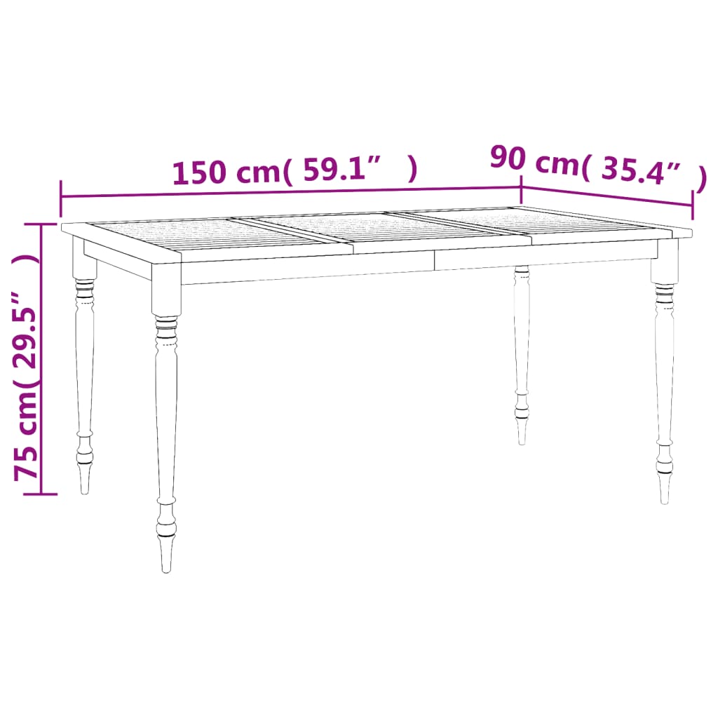 Set da Pranzo Giardino 7pz con Cuscini Legno Massello di Teak 3100790