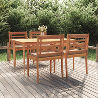 Set da Pranzo Giardino 5 pz con Cuscini Legno Massello di Teak 3100791