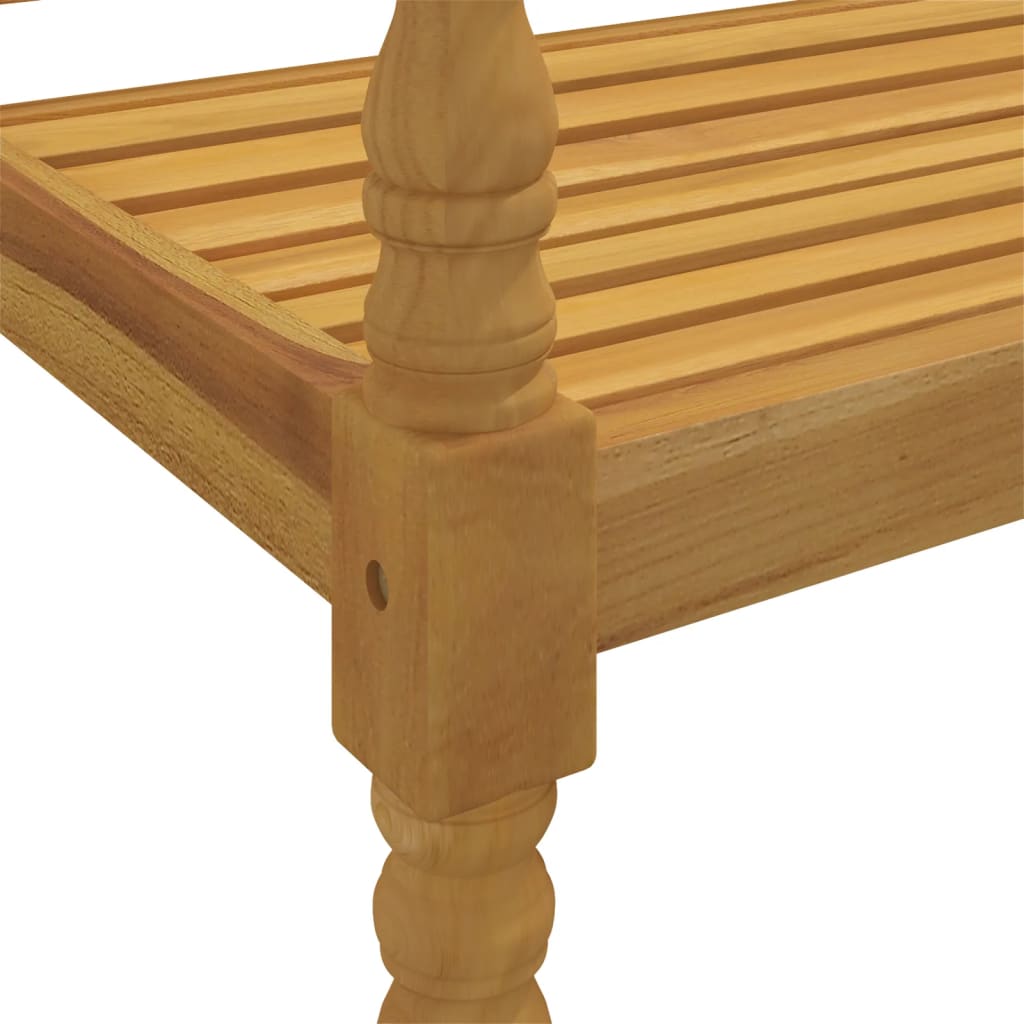 Panchina Batavia con Cuscino Blu 150 cm Legno Massello Teak 3100830