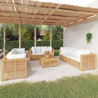 Set Divani da Giardino 9 pz con Cuscini Legno Massello di Teakcod mxl 73567