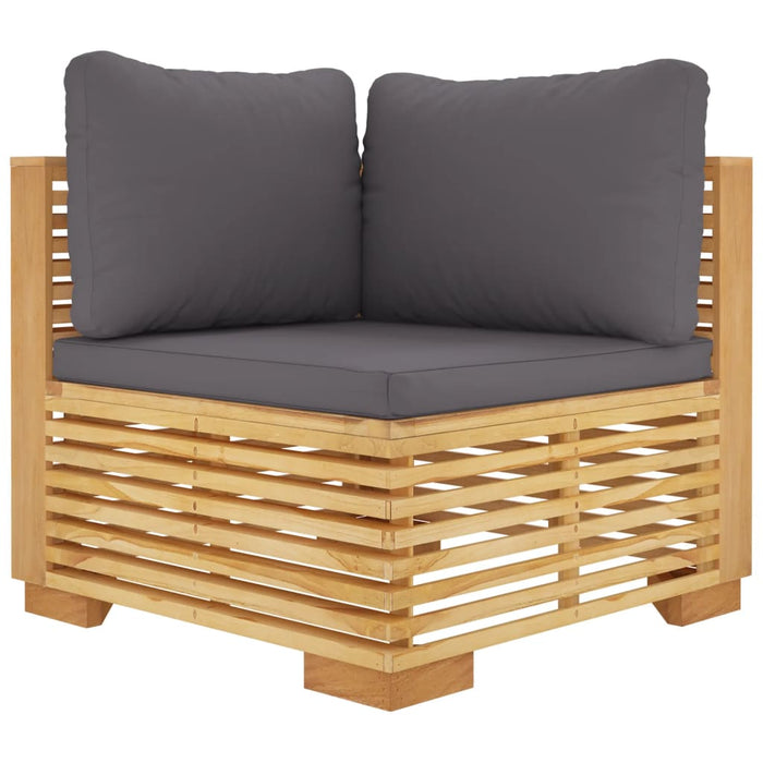 Set Divani da Giardino 9 pz con Cuscini Legno Massello di Teak 3100874