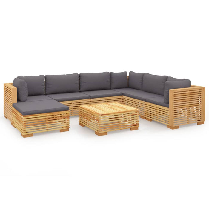 Set Divani da Giardino 8 pz con Cuscini Legno Massello di Teak 3100880