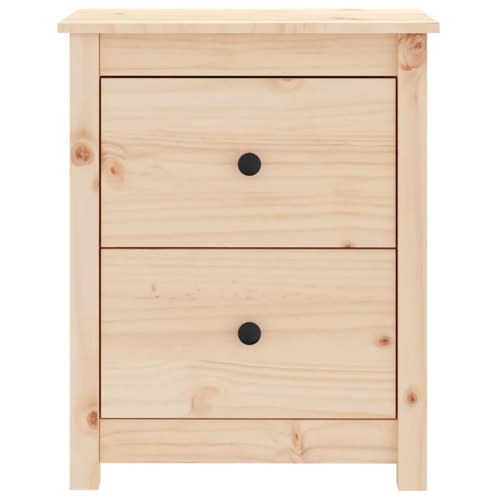 Comodino 50x35x61,5 cm in Legno Massello di Pino 813679