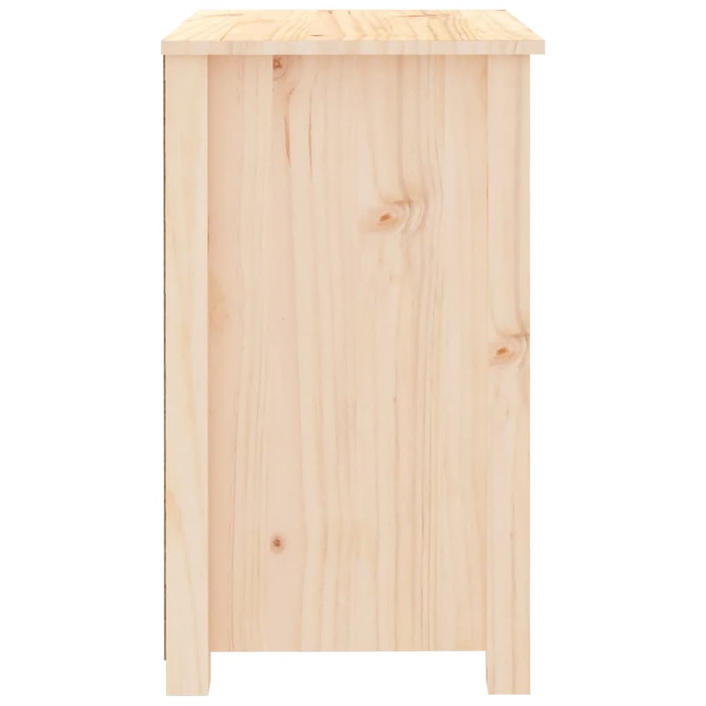 Comodino 50x35x61,5 cm in Legno Massello di Pino 813679