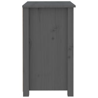 Comodini 2 pz Grigi 50x35x61,5 cm in Legno Massello di Pino cod mxl 30399