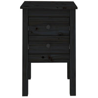 Comodino Nera 40x35x61,5 cm in Legno Massello di Pino 813697