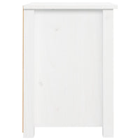 Comodino Bianco 40x35x49 cm in Legno Massello di Pino cod mxl 49121