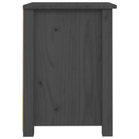 Comodini 2 pz Grigi 40x35x49 cm in Legno Massello di Pino cod mxl 30982