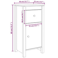 Credenza 40x35x80 cm in Legno Massello di Pino cod mxl 65687